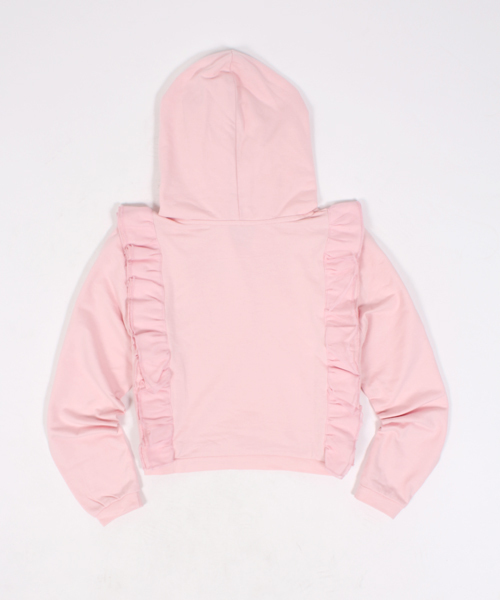 WEGO（ウィゴー）の「【Silent Siren×WEGO】BIGフードフリルパーカー（パーカー・レディース・杢グレー/ライトピンク・FREE）」の3枚目の写真