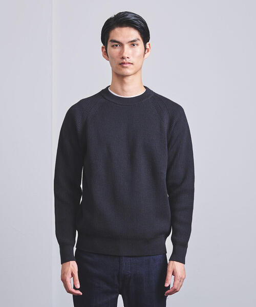 UNITED ARROWS（ユナイテッドアローズ）の「<UNITED ARROWS> ミディアムゲージ アゼ クルーネック（ニット/セーター・メンズ・ネイビー/ブラック/シャーベット/ダークグレー・L/XL/S/M）」の13枚目の写真