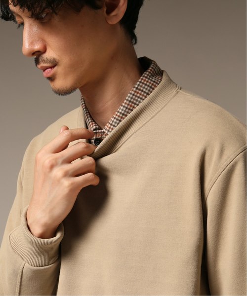 417 EDIFICE(フォーワンセブンエディフィス)の「【POLICOTT / ポリコット】 ウラケ スウェット クルーネック(Tシャツ/カットソー・メンズ・ベージュ/レンガ/ブラック/カーキ・SMALL/MEDIUM/LARGE)」の3枚目の写真