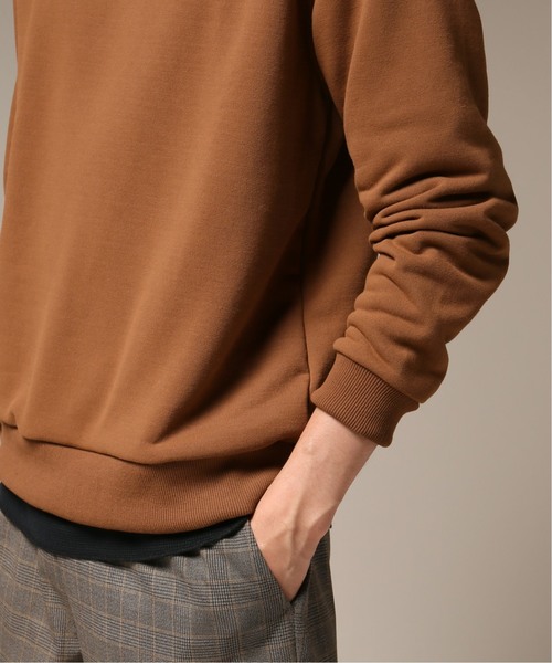 417 EDIFICE(フォーワンセブンエディフィス)の「【POLICOTT / ポリコット】 ウラケ スウェット クルーネック(Tシャツ/カットソー・メンズ・ベージュ/レンガ/ブラック/カーキ・SMALL/MEDIUM/LARGE)」の1枚目の写真