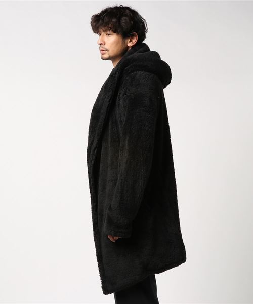 HARLEM ROUNGE(ハーレムラウンジ)の「Harlem Rounge/ボアパーカーコート(その他アウター・メンズ・ブラック/グレー・MEDIUM/LARGE)」の13枚目の写真