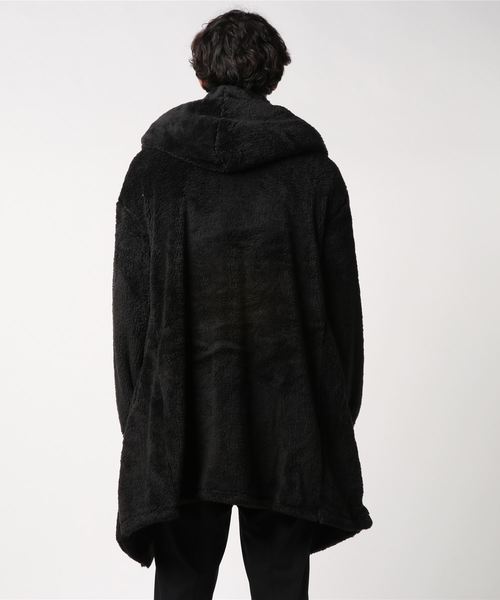 HARLEM ROUNGE(ハーレムラウンジ)の「Harlem Rounge/ボアパーカーコート(その他アウター・メンズ・ブラック/グレー・MEDIUM/LARGE)」の6枚目の写真