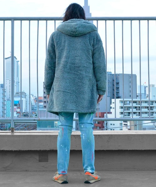 HARLEM ROUNGE(ハーレムラウンジ)の「Harlem Rounge/ボアパーカーコート(その他アウター・メンズ・ブラック/グレー・MEDIUM/LARGE)」の11枚目の写真