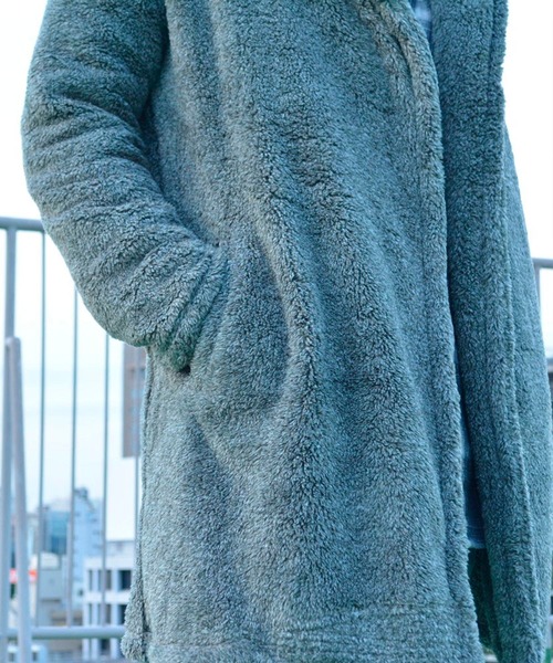 HARLEM ROUNGE(ハーレムラウンジ)の「Harlem Rounge/ボアパーカーコート(その他アウター・メンズ・ブラック/グレー・MEDIUM/LARGE)」の9枚目の写真