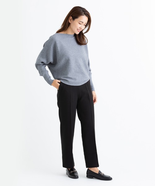 ZAKKA-BOX(ザッカボックス)の「ソフト起毛美シルエットストレートパンツ(スラックス・レディース・ブラウン/ピンク/ブラック/ライトグレー・L/M)」の2枚目の写真