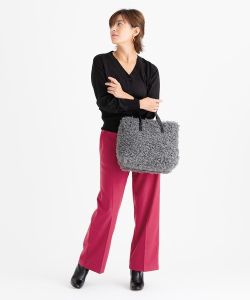 ZAKKA-BOX(ザッカボックス)の「ソフト起毛美シルエットストレートパンツ(スラックス・レディース・ブラウン/ピンク/ブラック/ライトグレー・L/M)」の19枚目の写真