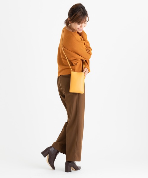 ZAKKA-BOX(ザッカボックス)の「ソフト起毛美シルエットストレートパンツ(スラックス・レディース・ブラウン/ピンク/ブラック/ライトグレー・L/M)」の21枚目の写真