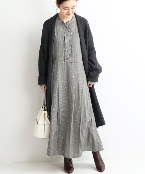 IENA（イエナ）の「サテンタックフリルワンピース◇（ワンピース 
