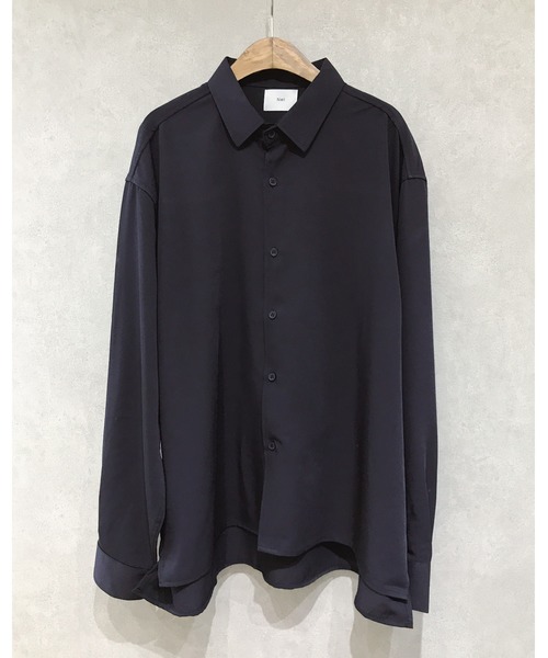 Niell(ニール)の「ドレープ オーバーサイズシャツ(シャツ/ブラウス・メンズ・チャコール/カーキ/ネイビー/ブラック/ベージュ/ホワイト・M/L)」の6枚目の写真