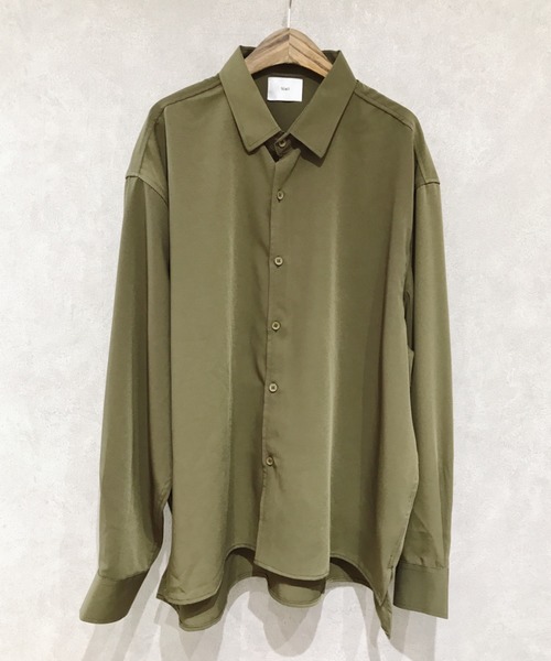 Niell(ニール)の「ドレープ オーバーサイズシャツ(シャツ/ブラウス・メンズ・チャコール/カーキ/ネイビー/ブラック/ベージュ/ホワイト・M/L)」の5枚目の写真