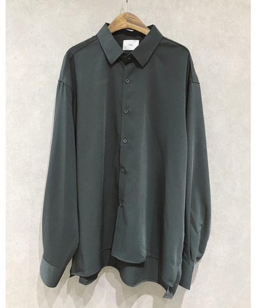 Niell(ニール)の「ドレープ オーバーサイズシャツ(シャツ/ブラウス・メンズ・チャコール/カーキ/ネイビー/ブラック/ベージュ/ホワイト・M/L)」の4枚目の写真