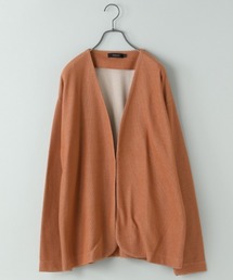 配色ノーカラーカーデ/870722