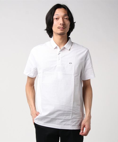 ARMANI EXCHANGE(アルマーニエクスチェンジ)の「【A|Xアルマーニ エクスチェンジ】A|Xロゴ 半袖ポロシャツ(ポロシャツ・メンズ・ホワイト/ネイビー・SMALL/X-LARGE/LARGE/MEDIUM/X-SMALL)」の8枚目の写真