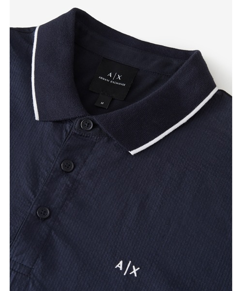 ARMANI EXCHANGE(アルマーニエクスチェンジ)の「【A|Xアルマーニ エクスチェンジ】A|Xロゴ 半袖ポロシャツ(ポロシャツ・メンズ・ホワイト/ネイビー・SMALL/X-LARGE/LARGE/MEDIUM/X-SMALL)」の4枚目の写真