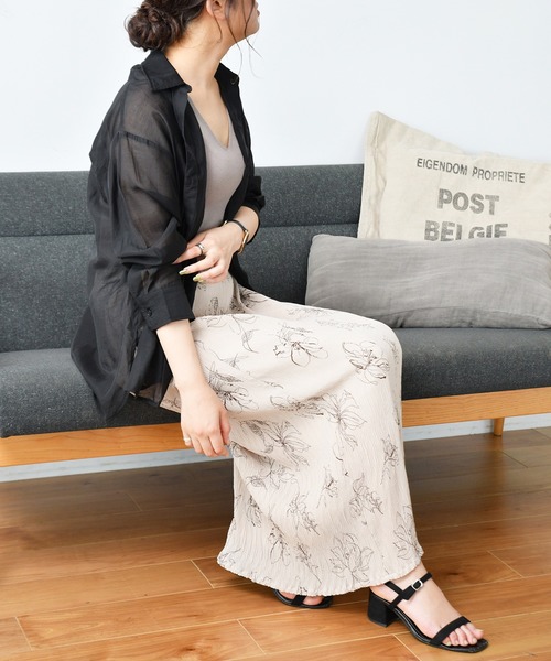 Ambre Neige(アンブルネージュ)の「シアーシャツ/【WEB/EC限定商品】(シャツ/ブラウス・レディース・ブラック/グリーン/ラベンダー・FREE)」の20枚目の写真