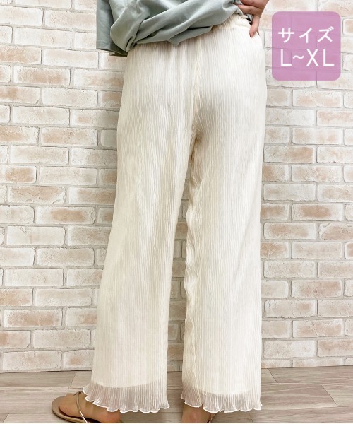 apres jour（アプレジュール）の「【大きいサイズ】シアークリンクルパンツ【ZOZOTOWN限定アイテム】（その他パンツ・レディース・ライトブラウン/アイボリー/ブラック/ダークブルー・X-LARGE）」の11枚目の写真