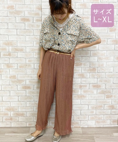 apres jour（アプレジュール）の「【大きいサイズ】シアークリンクルパンツ【ZOZOTOWN限定アイテム】（その他パンツ・レディース・ライトブラウン/アイボリー/ブラック/ダークブルー・X-LARGE）」の22枚目の写真