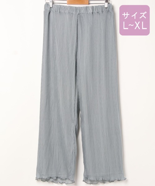 apres jour（アプレジュール）の「【大きいサイズ】シアークリンクルパンツ【ZOZOTOWN限定アイテム】（その他パンツ・レディース・ライトブラウン/アイボリー/ブラック/ダークブルー・X-LARGE）」の5枚目の写真
