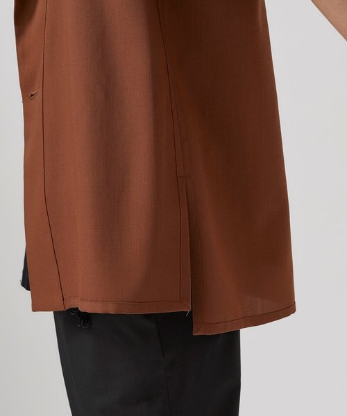 ETHOSENS（エトセンス）の「【ETHOSENS】ショートスリーブジャケットシャツ（シャツ/ブラウス・メンズ・ブラウン/カーキ・1/2/3）」の9枚目の写真