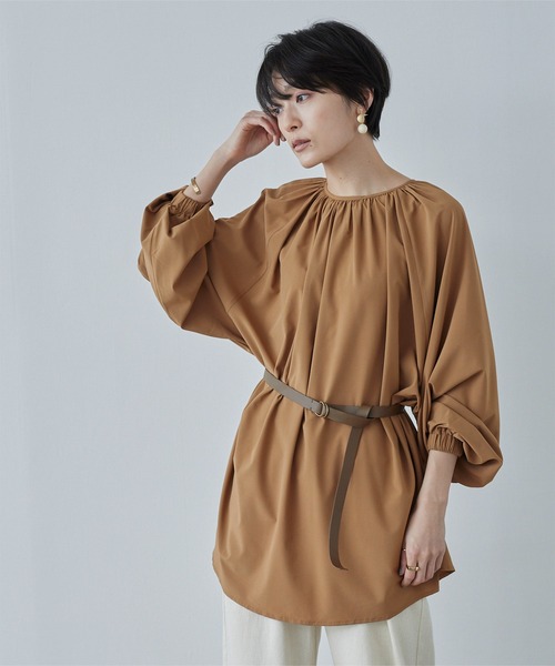 miette(ミエット)の「ボリュームスリーブカラーブラウス(シャツ/ブラウス・レディース・ライトブラウン/ボルドー/ダークグリーン・FREE)」の14枚目の写真