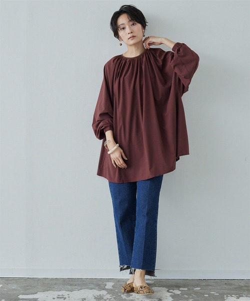 miette(ミエット)の「ボリュームスリーブカラーブラウス(シャツ/ブラウス・レディース・ライトブラウン/ボルドー/ダークグリーン・FREE)」の19枚目の写真