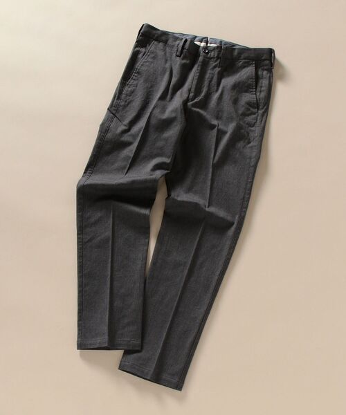 SHIPS（シップス）の「SC: ラチネドビー ノープリーツパンツ（その他パンツ・メンズ・チャコールグレー/カーキ/オレンジ/ブルー/グリーン/ワイン・44/46/48/50/52/42）」の2枚目の写真