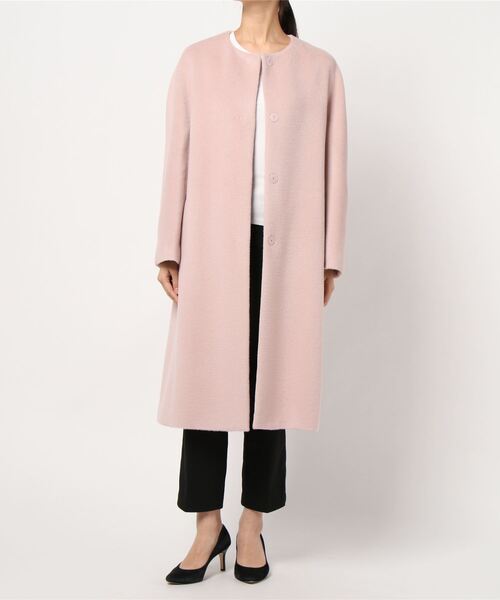 アナイ アルパカシャギークルーコート コート