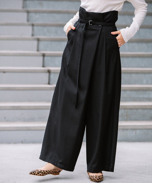 セール ウールレーヨンジョーゼット ワイドラップパンツ その他パンツ Munich ミューニック のファッション通販 Zozotown