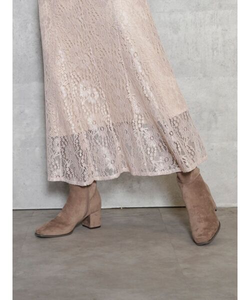 dazzlin（ダズリン）の「ベアフラワーレーススカート（スカート・レディース・オフホワイト/ブラック/ピンク・FREE）」の14枚目の写真