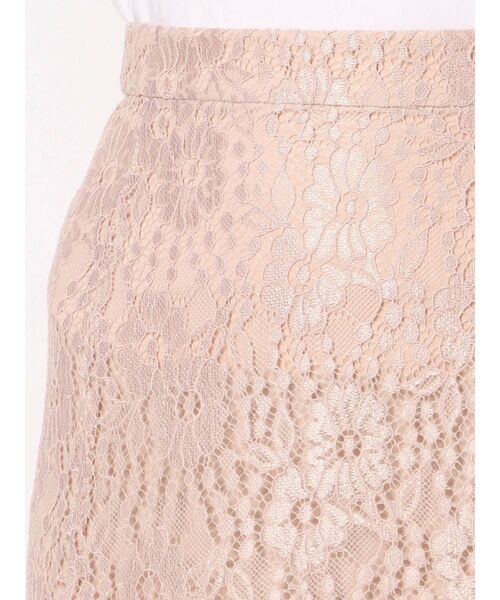 dazzlin（ダズリン）の「ベアフラワーレーススカート（スカート・レディース・オフホワイト/ブラック/ピンク・FREE）」の4枚目の写真