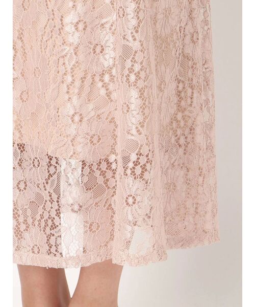 dazzlin（ダズリン）の「ベアフラワーレーススカート（スカート・レディース・オフホワイト/ブラック/ピンク・FREE）」の6枚目の写真