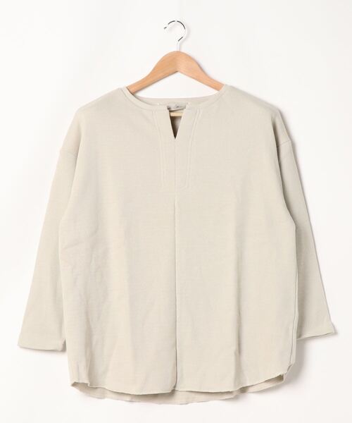 KOBE LETTUCE（コウベレタス）の「[ 裏起毛 ] ライスサーマルキーネックプルオーバートップス（Tシャツ/カットソー・レディース・ブラック/オリーブ/モカ/ライトベージュ・FREE）」の6枚目の写真