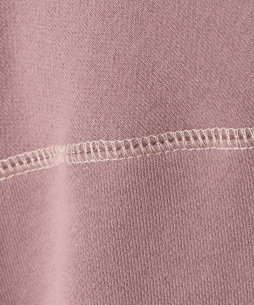 notch.(ノッチ)の「配色ステッチレイヤードロンT(Tシャツ/カットソー・レディース・チャコールグレー/ベージュ/オフホワイト/プラム・M)」の7枚目の写真