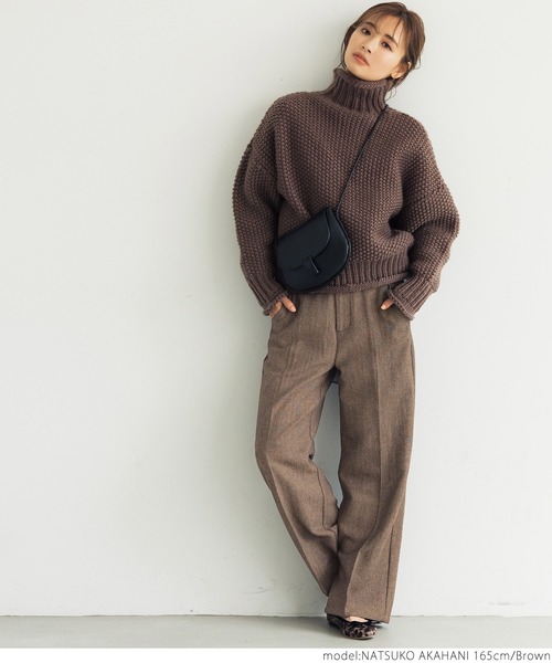 coca(coca)(コカ)の「ヘリンボーン柄パンツ(その他パンツ・レディース・ブラウン・ONE SIZE)」の9枚目の写真