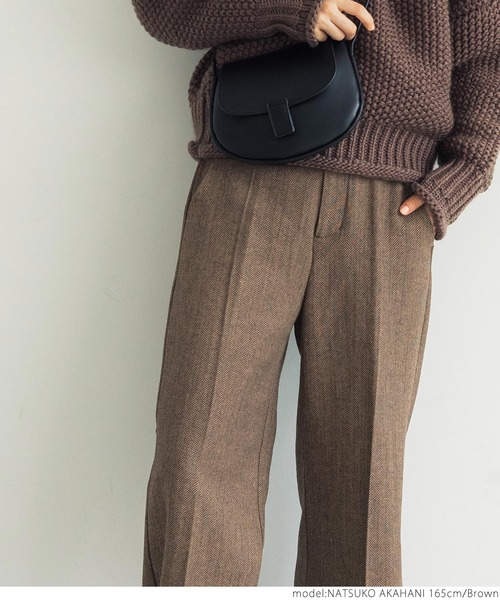 coca(coca)(コカ)の「ヘリンボーン柄パンツ(その他パンツ・レディース・ブラウン・ONE SIZE)」の10枚目の写真