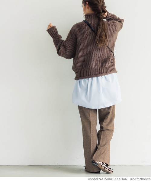 coca(coca)(コカ)の「ヘリンボーン柄パンツ(その他パンツ・レディース・ブラウン・ONE SIZE)」の8枚目の写真