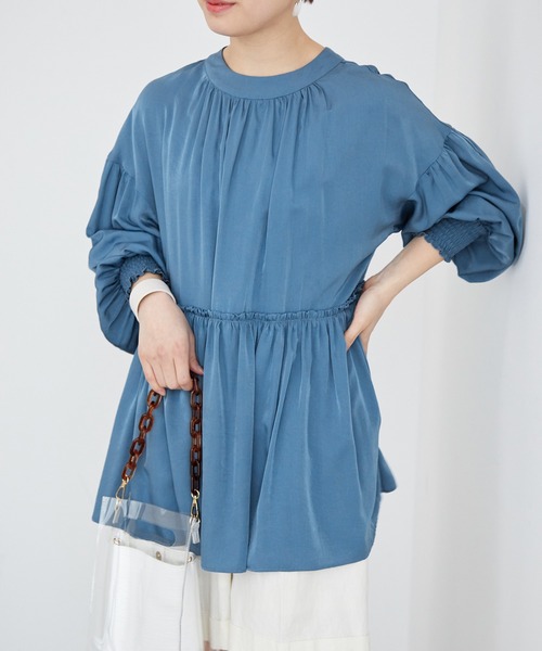 セール 前後2way Web限定 フレアーチュニックブラウス シャツ ブラウス Vis ビス のファッション通販 Zozotown