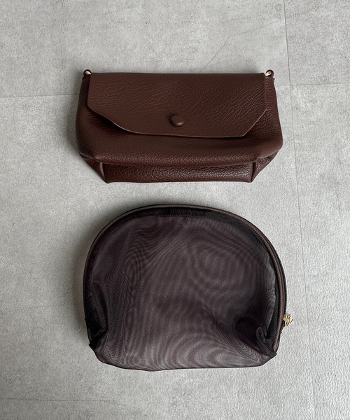 DouDou ハンドバッグ ミニショルダー付ソフトレザー調ミニバッグ