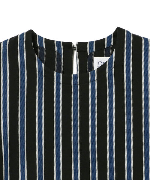 KUON(クオン)の「KUON / 別注 遠州藍織 レジメンタルストライプ プルオーバーシャツ(Tシャツ/カットソー・メンズ・インディゴブルー・MEDIUM/LARGE)」の7枚目の写真