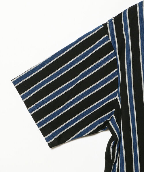 KUON(クオン)の「KUON / 別注 遠州藍織 レジメンタルストライプ プルオーバーシャツ(Tシャツ/カットソー・メンズ・インディゴブルー・MEDIUM/LARGE)」の6枚目の写真