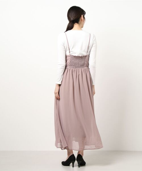 flower（フラワー）の「エアリーシフォンワンピース（ワンピース・レディース・ベージュ/ブラウン・FREE）」の3枚目の写真