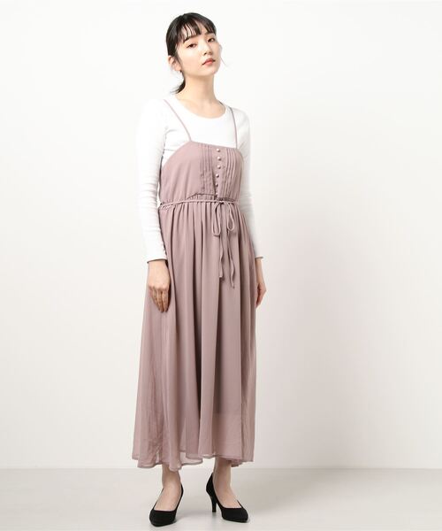 flower（フラワー）の「エアリーシフォンワンピース（ワンピース・レディース・ベージュ/ブラウン・FREE）」の18枚目の写真