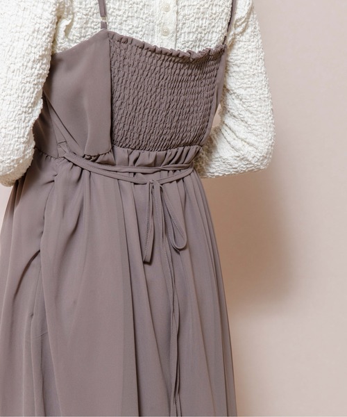 flower（フラワー）の「エアリーシフォンワンピース（ワンピース・レディース・ベージュ/ブラウン・FREE）」の10枚目の写真