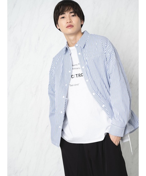 COTORICA(コトリカ)の「ストライプBIG COACH SHIRTS(シャツ/ブラウス・メンズ・オフホワイト・MEDIUM/LARGE)」の5枚目の写真