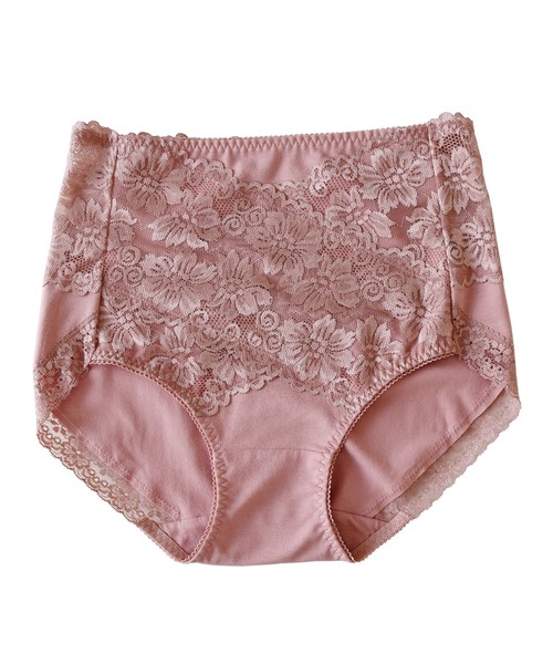 Lace Ladies（レースレディース）の「コットン レースハイウエストショーツ（ショーツ・レディース・イエロー/グリーン/ブラック/ピンク/アイボリー/グレー・M/XL/L）」の6枚目の写真