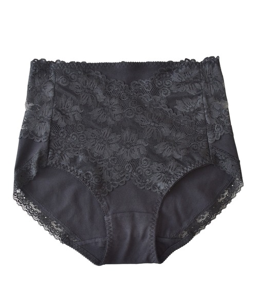 Lace Ladies（レースレディース）の「コットン レースハイウエストショーツ（ショーツ・レディース・イエロー/グリーン/ブラック/ピンク/アイボリー/グレー・M/XL/L）」の2枚目の写真