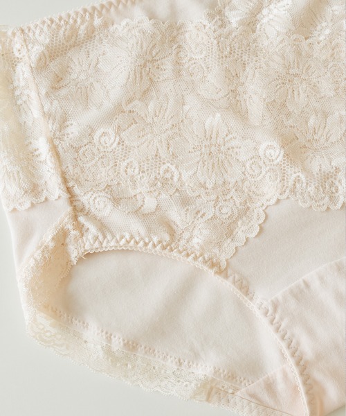 Lace Ladies（レースレディース）の「コットン レースハイウエストショーツ（ショーツ・レディース・イエロー/グリーン/ブラック/ピンク/アイボリー/グレー・M/XL/L）」の11枚目の写真