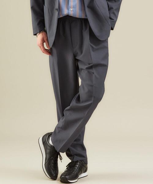 green label relaxing（グリーンレーベルリラクシング）の「＜ 機能性 / 吸水速乾 ＞ CM リネンライク ドライ エステル 1プリーツ 9分丈 パンツ #（その他パンツ・メンズ・ダークブラウン/ネイビー/ダークグレー・MEDIUM/LARGE/X-LARGE/SMALL/X-SMALL）」の3枚目の写真