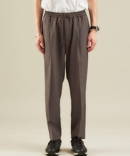 green label relaxing（グリーンレーベルリラクシング）の「＜ 機能性 / 吸水速乾 ＞ CM リネンライク ドライ エステル 1プリーツ 9分丈 パンツ #（その他パンツ・メンズ・ダークブラウン/ネイビー/ダークグレー・MEDIUM/LARGE/X-LARGE/SMALL/X-SMALL）」の4枚目の写真