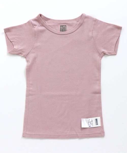 BREEZE（ブリーズ）の「■フライス半袖Tシャツ（インナーウェア/肌着・キッズ・ピンク/チャコール/その他2/カーキ・140/150/120/100）」の3枚目の写真